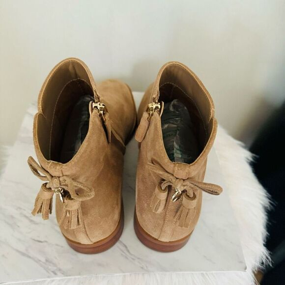 KATE SPADE Sadie Side Zip Tasseled Ankle Suede Boots,  Almond, Size 9.5, NWOB‎ - Picture 5 of 16